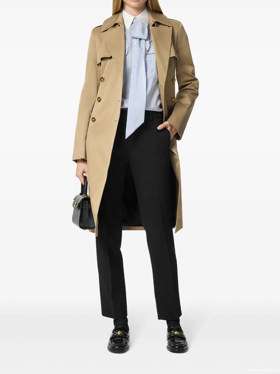 Affordable Women slim-cut trousers low-rise Versace 0723